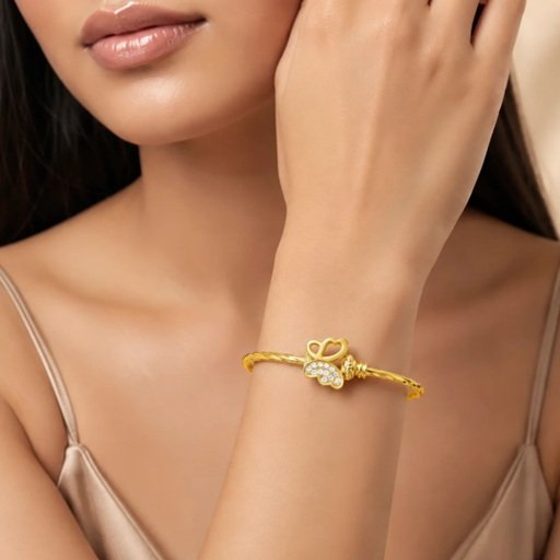 Bracelet Anti-Tarnish Butterfly Crystal (Adjustable Size)