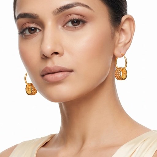 Earrings Anti-Tarnish Hoops With 6 Crystal Rings COMBO